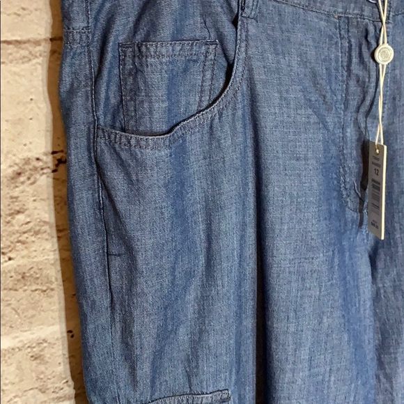Max Studio NWT chambray cargo pant - Picture 3 of 8